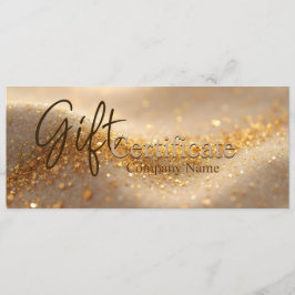 Certificado de Presente Abstrato Dourado Luxo Bril