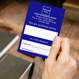 Certificado de Presente Azul Comercial
