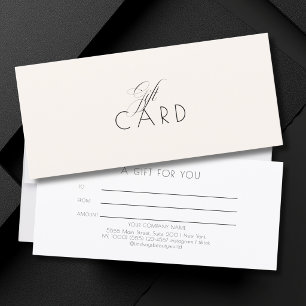 Certificado de Presente Bege Minimalista Elegante 