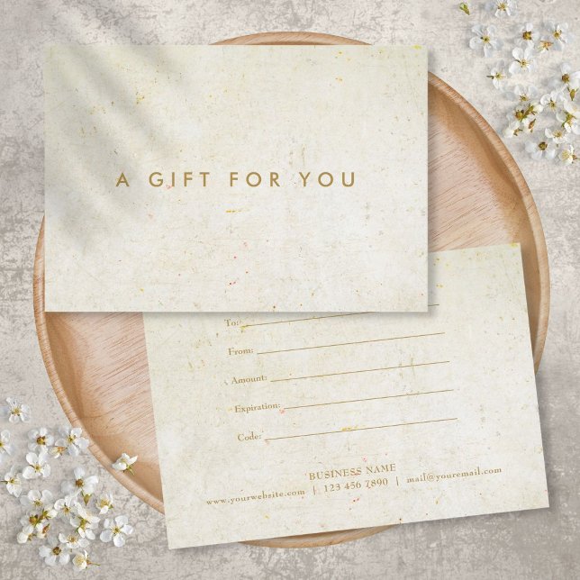 Certificado de Presente Boho Antigo Simples Modern (Simple Modern Antique Boho Gift Certificate)