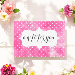 Certificado de Presente Branco Cor-de-Rosa Salão