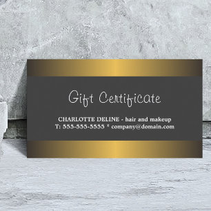 Certificado de presente branco da beleza do metal