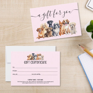 Certificado de Presente Cão de Alinhamento Pet Sit