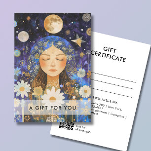 Certificado de Presente Código QR Cosmic Girl Boho