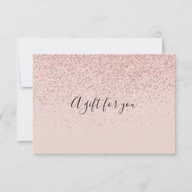 Certificado de Presente com Brilho em Rose Gold (Frente)