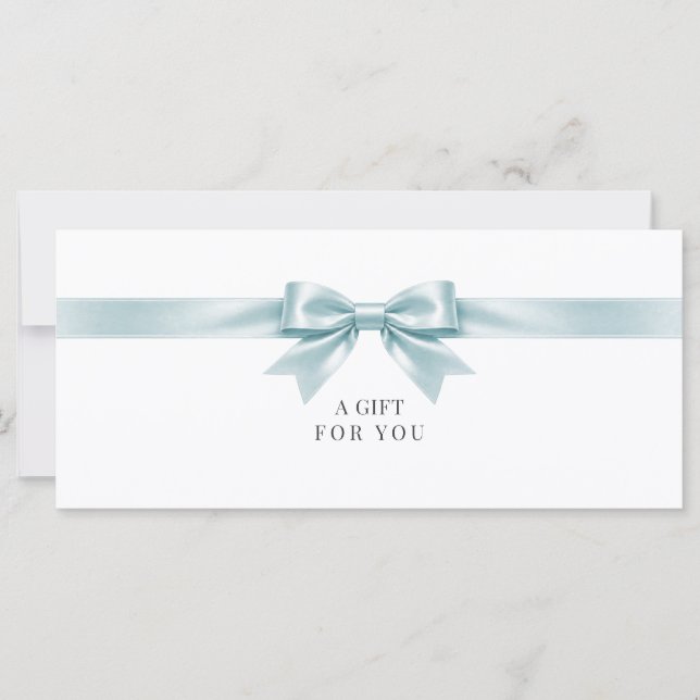 Certificado de Presente com Laço Branco Elegante (Frente)
