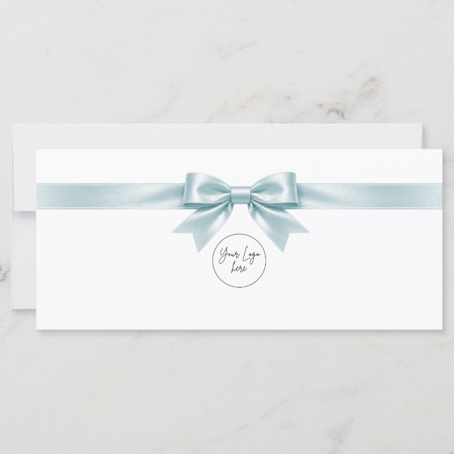 Certificado de Presente com Logotipo de Laço Branc (Frente)