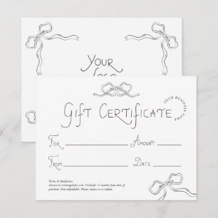 Certificado de Presente com Logotipo Manuscrito Ca
