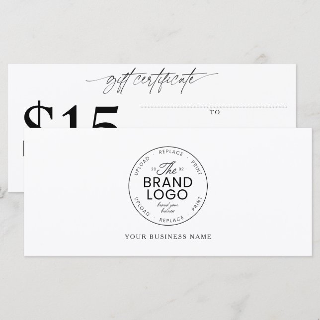 Certificado de Presente com Logotipo Moderno Adici (Frente/Verso)