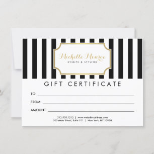Certificado de presente corajoso Luxe elegante das