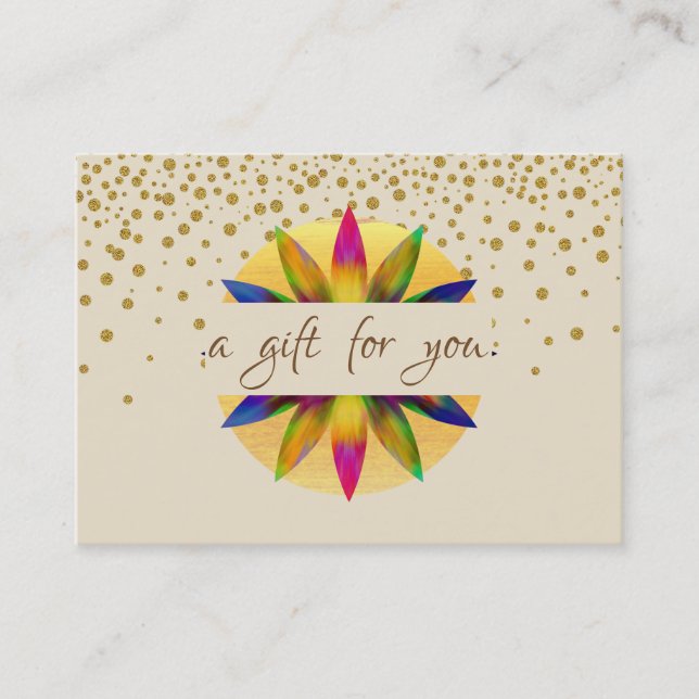 Certificado de Presente Cores de Água Lotus Flower (Frente)