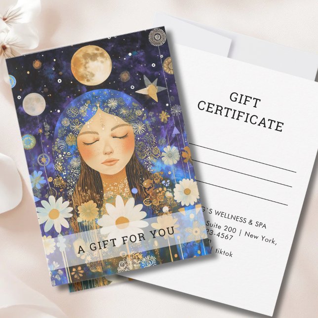 Certificado de Presente Cosmic Girl Boho Moon (Cosmic Girl Boho Moon Gift Certificate)