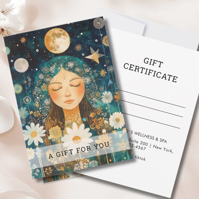 Certificado de Presente Cosmic Girl Boho Moon (Cosmic Girl Boho Moon Gift Certificate)
