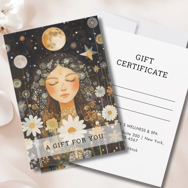 Certificado de Presente Cosmic Girl Boho Moon (Cosmic Girl Boho Moon Gift Certificate)