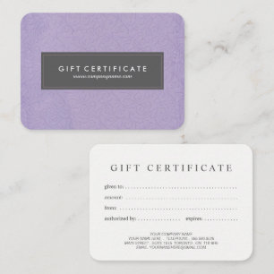 Certificado de presente customizável bonito