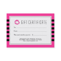 Certificado de presente customizável do Beautician