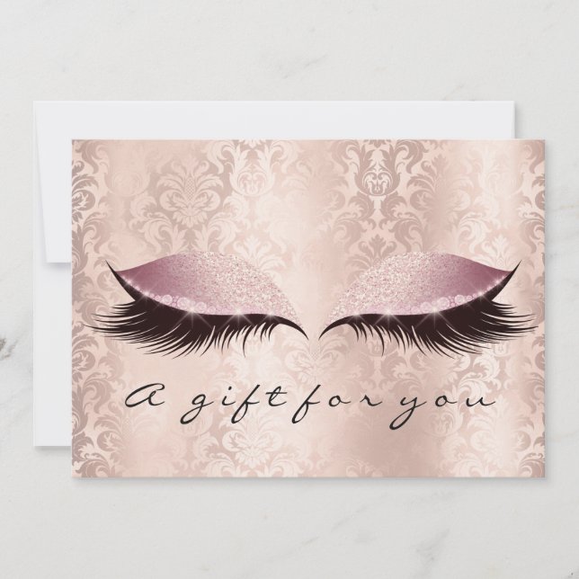 Certificado de Presente Damask Rosa Lashes Beauty  (Frente)