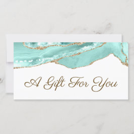 Certificado de presente de agata de aquamarina