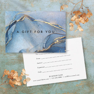 Certificado de Presente de Agite de Marble Dourado