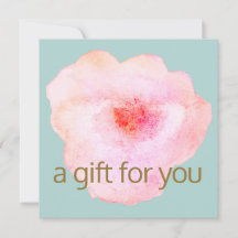 Certificado de Presente de Aquarela Floral Rosa