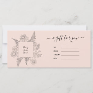 Certificado de Presente de Beleza Floral Rosa-Rosa