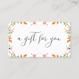 Certificado de Presente de Borda Floral Modelo