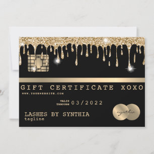 Certificado de presente de cartão de crédito Adici