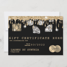 Certificado de presente de cartão de crédito Adici