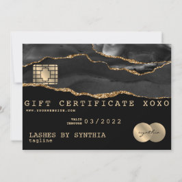 Certificado de presente de cartão de crédito Adici