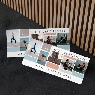 Certificado de Presente de Colagem de Fotografias