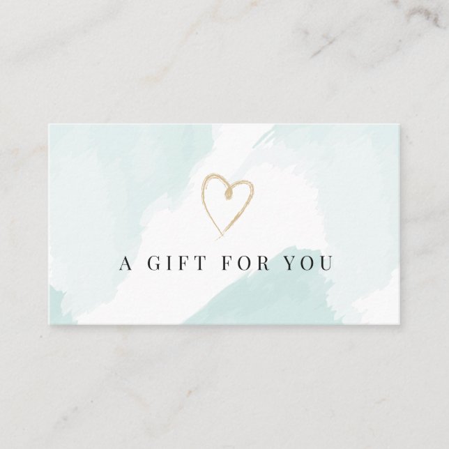 Certificado de Presente de Cor da Água Azul-Claro  (Frente)