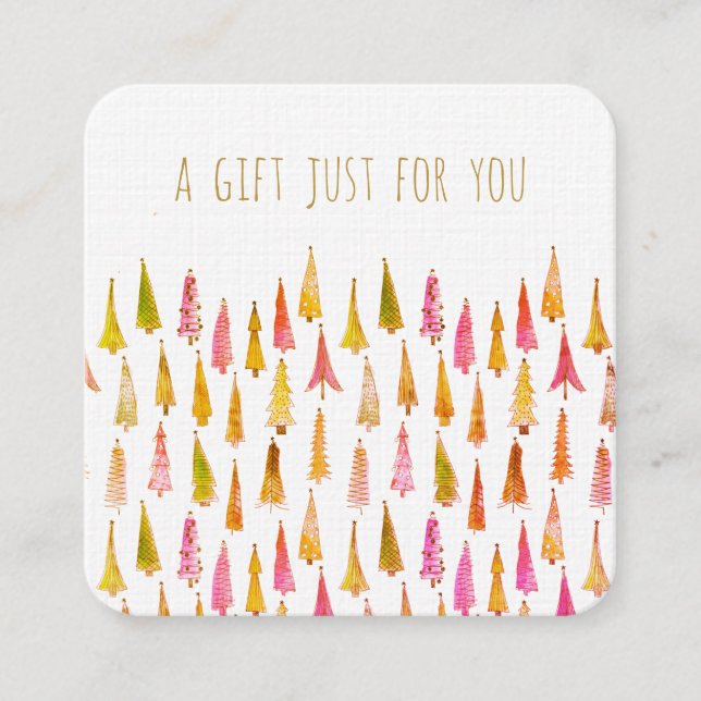 Certificado de Presente de Feriado de Árvores de N (Frente)