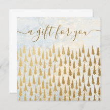 Certificado de Presente de Férias de Natal Dourado