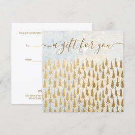 Certificado de Presente de Férias de Natal Dourado