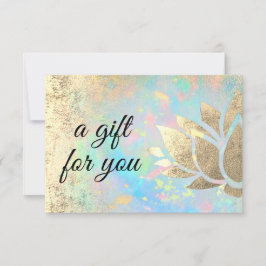 certificado de presente de flor de lotus