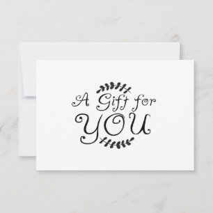 Certificado de Presente de Folha Branca e Preta