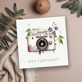Certificado de Presente de Fotografia com Câmera F
