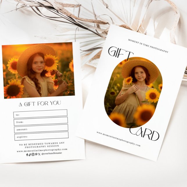 Certificado de Presente de Fotografia Oval Minimal (Criador carregado)