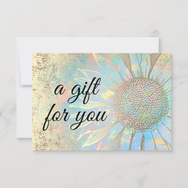 certificado de presente de girassol (Frente)