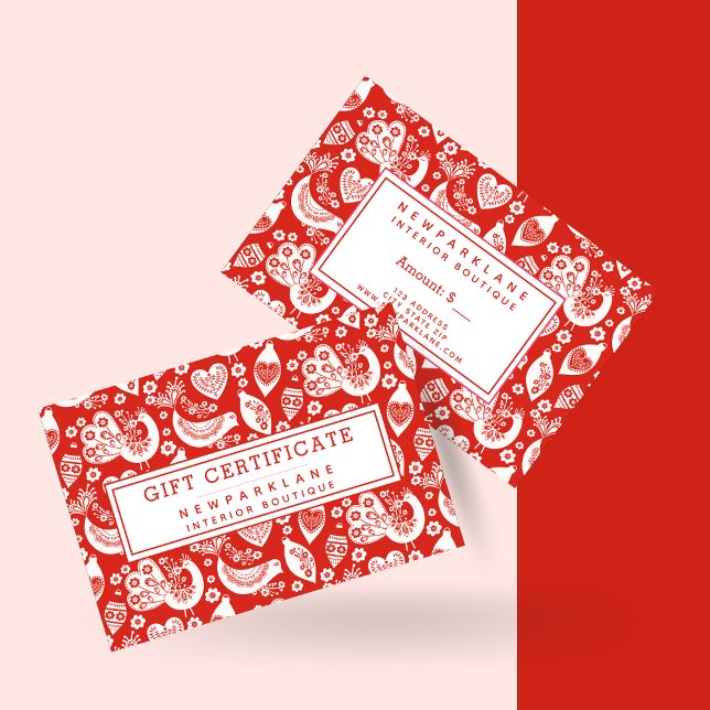 Certificado de Presente de Impressão Escandinava V (Criador carregado)