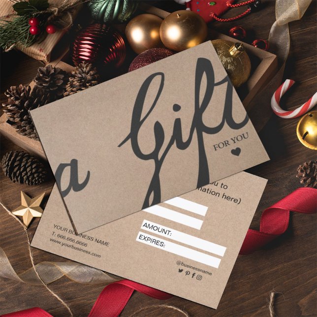 Certificado de Presente de Kraft Personalizado par (Criador carregado)