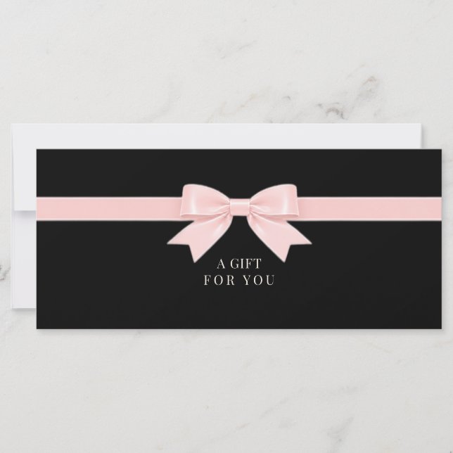 Certificado de Presente de Laço Preto Elegante (Frente)