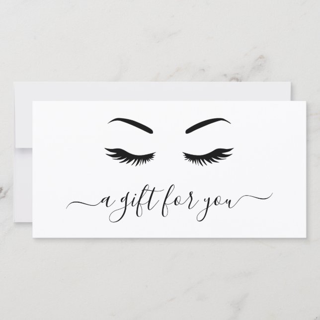 Certificado de Presente de Lashes Minimalista Eleg (Frente)