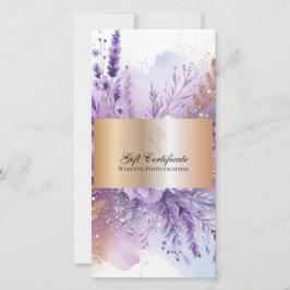 Certificado de Presente de Lavanda II charmoso