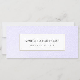 Certificado de Presente de Lavanda Spa de Salão Mo