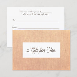 Certificado de Presente de Linen Simples (imagem)