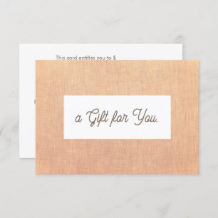 Certificado de Presente de Linen Simples (imagem)