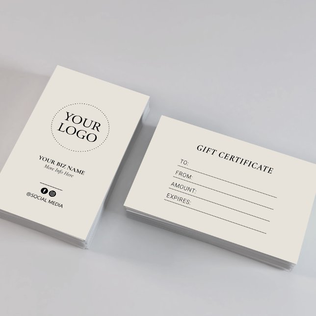 Certificado de Presente de Logotipo de Marfim Mode (Criador carregado)