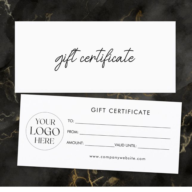 Certificado de Presente de Logotipo Empresarial El (Front and Back)