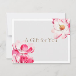Certificado de Presente de Magnolia Floral Rosa El